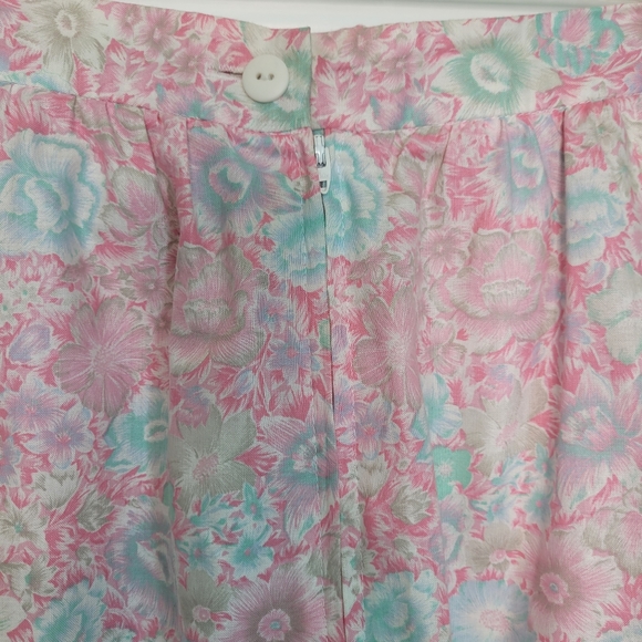 Pencil Skirt Floral Secretary Geek Pink Union Made in USA Women's Vintage Size 8 - Picture 7 of 10